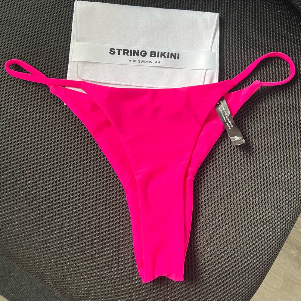 Ark Swimwear- Hot Pink Strings Bikini Bottoms